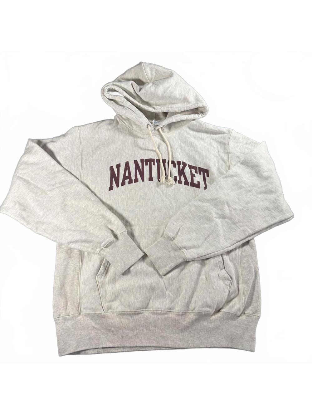 Champion Reverse Weave Nantucket Pullover Hoodie Sweatshirt Gray Men's Medium